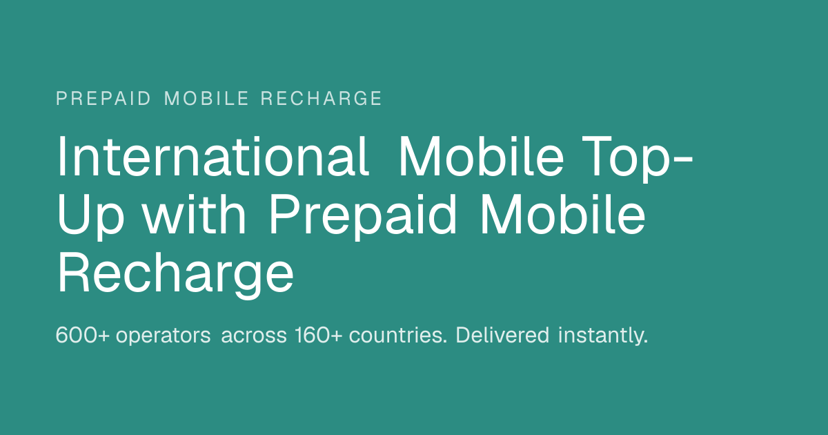 Prepaid Mobile Recharge – Instant Mobile Top-Up